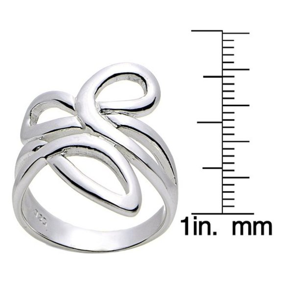 New Beautiful 925 Silver Swirl Ring - Picture 4 of 6